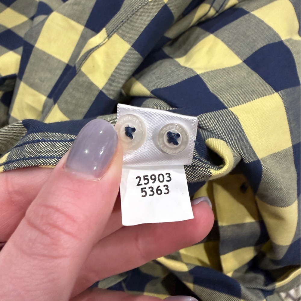 Southern Tide Yellow and Blue Checkered Classic Fit Button Down Long Sleeve - Picture 9 of 12